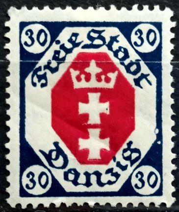 DANZIG: MiNr.78 Coat of Arms 30pf * 1921