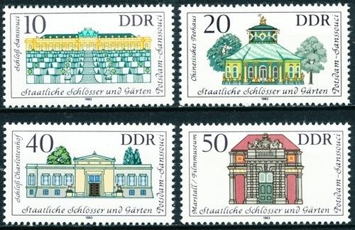 Nemecko DDR 1983 Známky Mi 2826-2829 ** paláca záhrada architektúra - Známky Nemecko