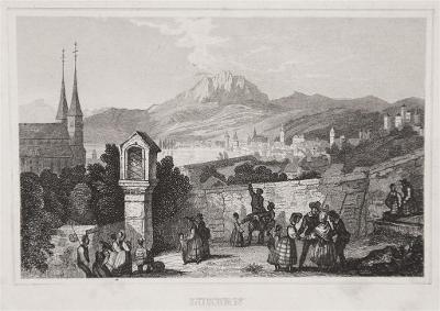 Luzern,oceloryt, 1850