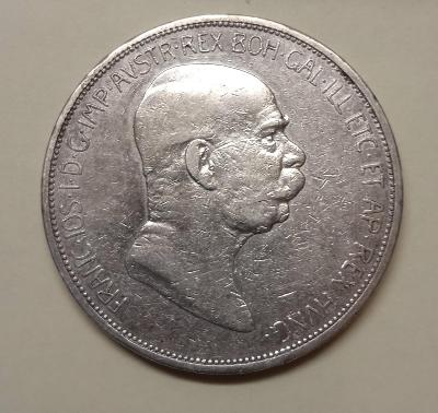Mince 5 koruna výroční 1908