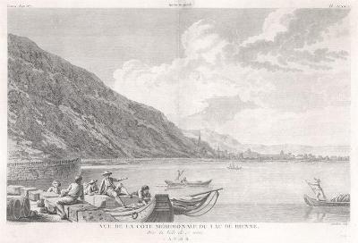 Lac de Bienne, mědiryt, (1800)