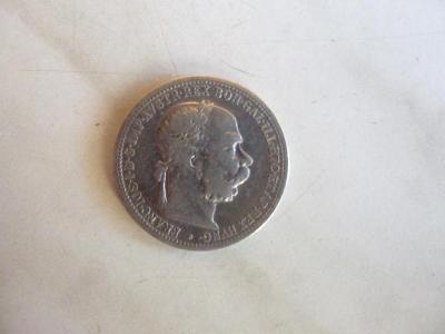 stříbrná mince 1 koruna 1896