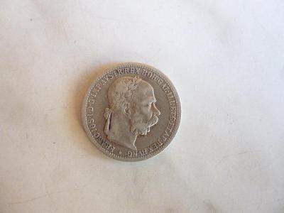 stříbrná mince 1 koruna 1898