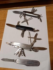 Sběratelský set - kapesní nože 4Ks (1x MIKOV CZ)