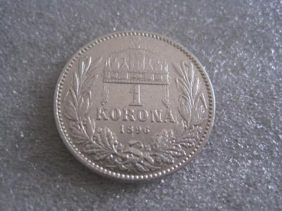 stříbrná 1 Korona 1896KB     