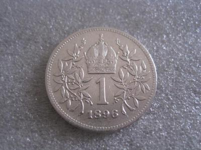 stříbrná 1 Koruna 1896bz    
