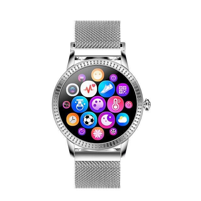 Deveroux Fitness hodinky CF18PRO milánský řemínek, stříbrný - Chytré hodinky