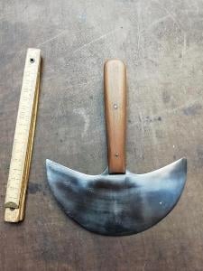 Sedlařský nůž, půlměsíc, sedlář, brašnář, staré nářadí 