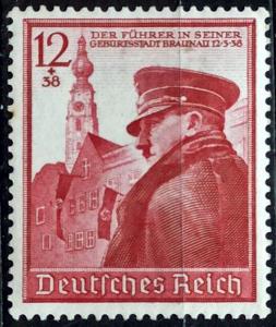 DEUTSCHES REICH: MiNr.691 Adolf Hitler 12pf+38pf, Semi-Postal * 1939
