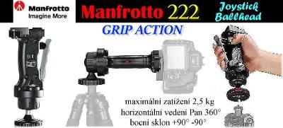 💥 Kulová hlava s rukojetí: Manfrotto GRIP ACTION 222 **Joystic**TOP👍