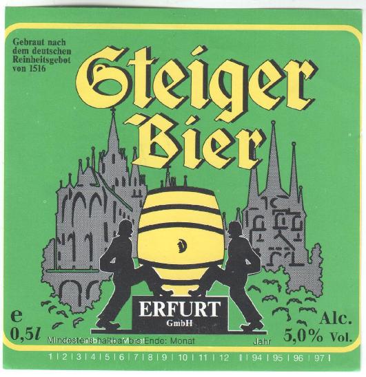 DDR Erfurt Steiger 16 - Pivo a související předměty