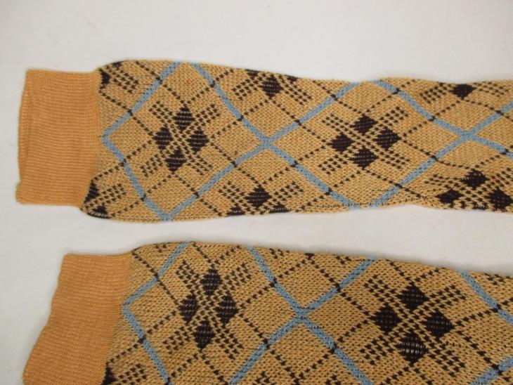 Retro pánské ponožky podkolenky - nepoužité - 80 léta ČSSR - Starožitné textílie
