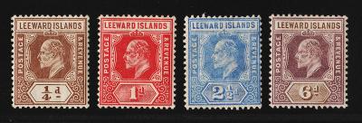 EDUARD VII. - 4 ks na doplnění - LEEWARD ISLANDS  */**