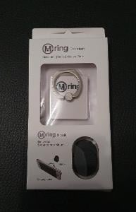 Držák na telefon, mobil M RING Premium na prst - stříbrná, černá, bílá