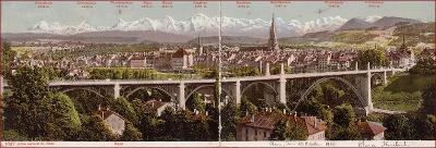 Bern * most, město, maxi panorama, hory, Alpy * Švýcarsko * Z240