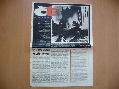 Časopis - Týdeník Československé televize - číslo 45. z roku 1968
