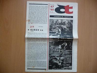 Časopis - Týdeník Československé televize - číslo 47. z roku 1968