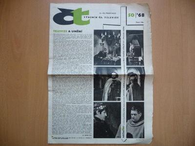 Časopis - Týdeník Československé televize - číslo 50. z roku 1968