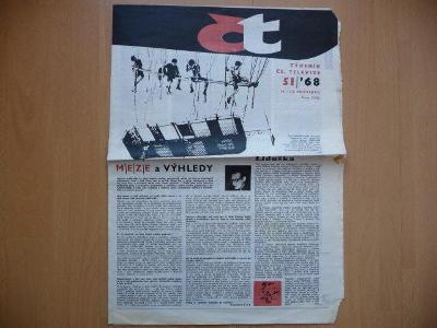 Časopis - Týdeník Československé televize - číslo 51. z roku 1968