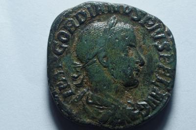 Řím císařství Gordianus III. - sestercius - TOP stav a patina