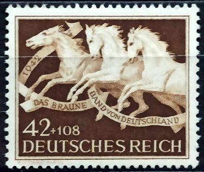 DEUTSCHES REICH: MiNr.815 Race Horses 42pf+108pf (*) 1942