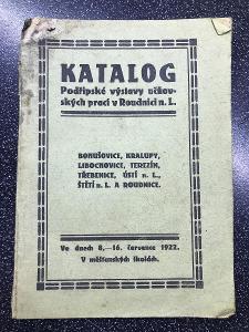 Katalog podřipské výstavy učňovských prací v Roudnici n/L 1922