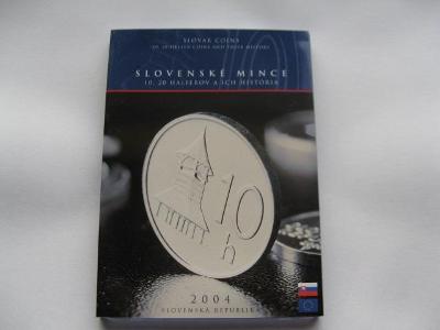 Proof sada 2004 se stříbrnými 10 a 20 haléřemi Slovensko Proof