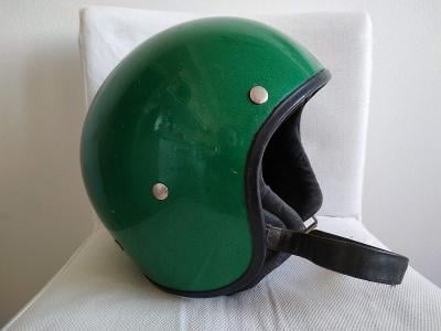 Stará helma Motocykl  Jawa Veterán Motorka Moto Přilba Kokos Kovona