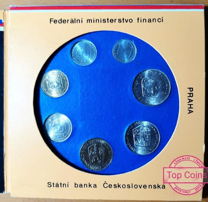 Sada československých oběžných mincí 1987 - Velmi vzácná!!