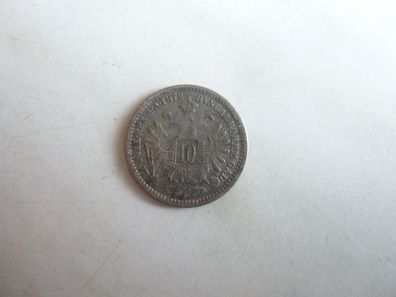 stříbrná mince 10 Krejcar 1872 - Numismatika
