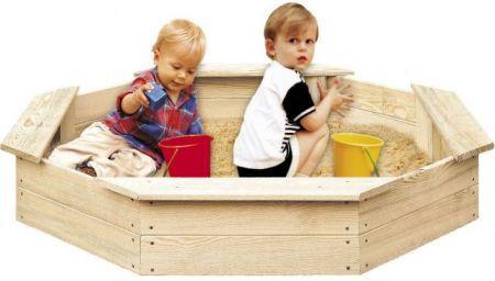 Dřevěné pískoviště pro děti 8-hranné FSC 2750