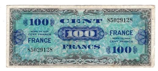 Francie okupační - bankovka ve velmi pěkném stavu! 