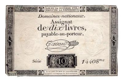 Francie - assignát z období francouzské revoluce - 1790....