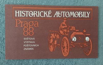Známkový aršík Historické automobily Praga 88