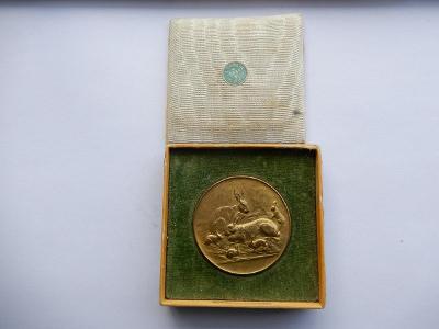 AE Medaile  Moravskoslezská výstava králíku -1932, etue, 38 mm.