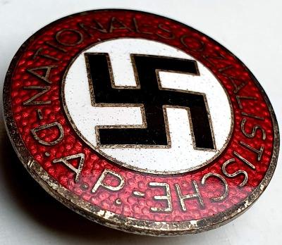 Stranický odznak NSDAP do klopy - M1/72 - F. Zimmermann, Stuttgart