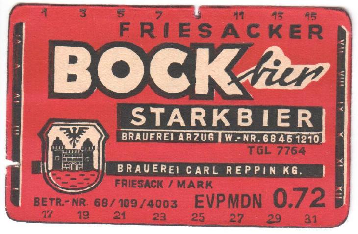 DDR Friesack 5 - Pivo a související předměty
