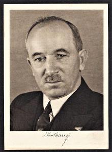 DR. EDVARD BENEŠ FAKSIMILE PODPISU POHLEDNICE HLUBOTISK 1945