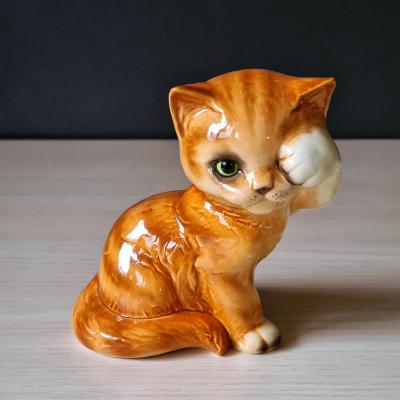 Porcelánová soška, rezavé koťátko, Goebel W. Germany