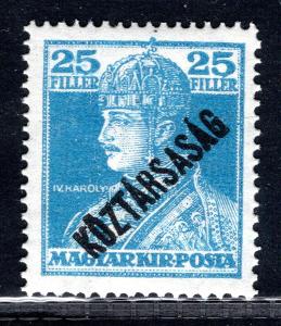Předběžné/121 ; 25 filler modrá -  madarské s přetiskem Kos. /19.54764