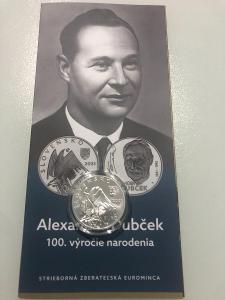 10 eur AG 100. výročie narodenia Alexandra Dubčeka  BK