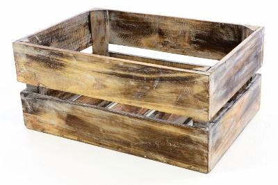 Dřevěná bedýnka VINTAGE DIVERO hnědá - 51 x  51361