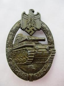 tankový odznak v bronzu Hermann Aurich, Dresden - TOP