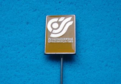 Odznak - Československá spartakiáda 1985 - žlutý 