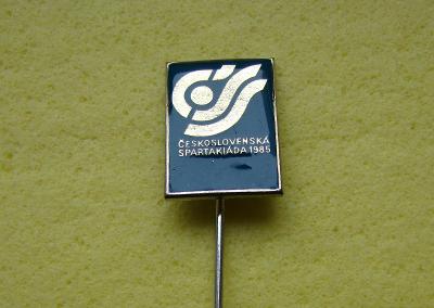 Odznak - Československá spartakiáda 1985 - modrý
