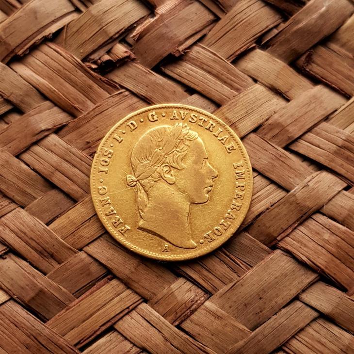 VZÁCNÝ Dukát 1855 A, zlatá mince, František Josef I.  - Investiční předměty numismatika