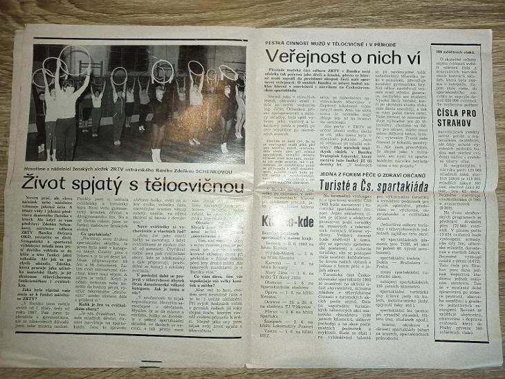 TJ BANÍK OSTRAVA OKD - ODBOR ZRTV K ČESKOSLOVENSKÉ SPARTAKIÁDĚ 1985