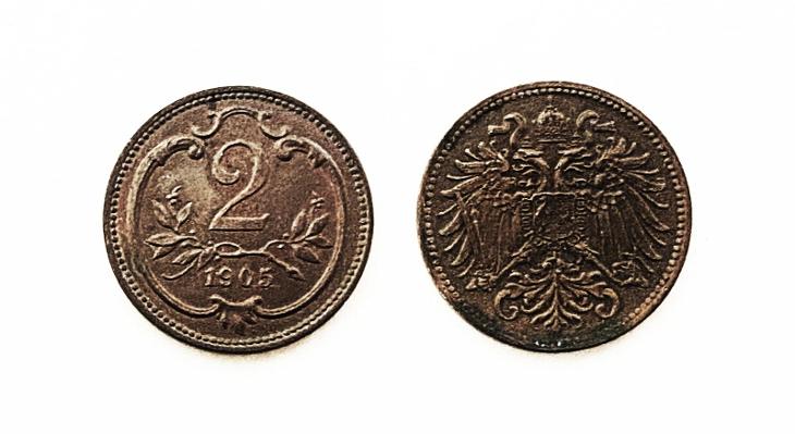 František Josef I. - 2 haléř 1905 - Rakousko-Uhersko numismatika