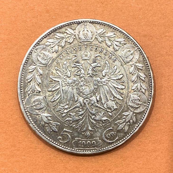 Stříbrná výroční 5 Koruna – FRANTIŠEK JOSEF I. 1909