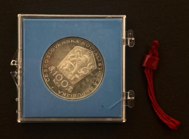 Stříbrná mince 100 Kčs O. Španiel 100. výročí narození 1981 proof - Numismatika Česko